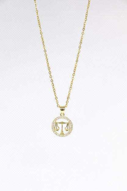 Libra zodiac necklace