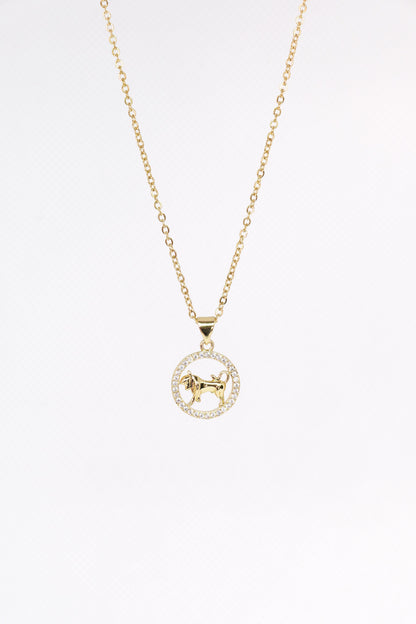 Taurus Zodiac necklace